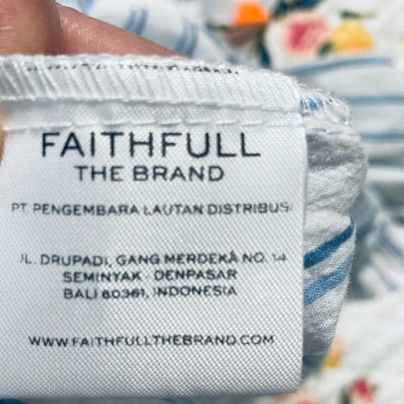 Faithfull The Brand Striped Ruffle Tier Mini Dress - Picture 4 of 6